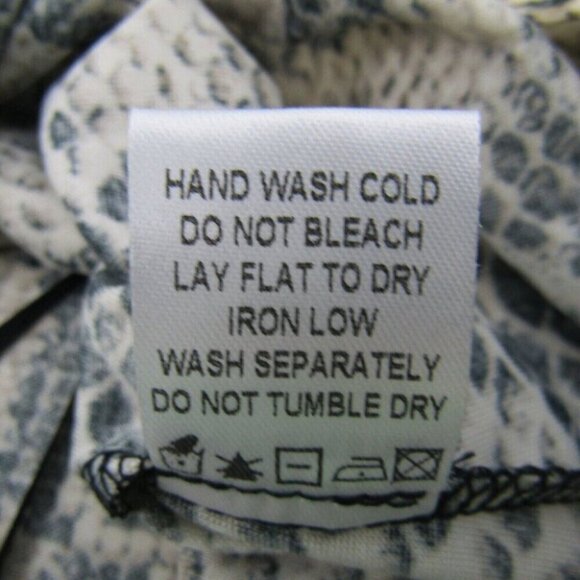 Revolve Super Down Snakeskin Print Cutout Top Size M Long Sleeve Mock Neck - Picture 9 of 10